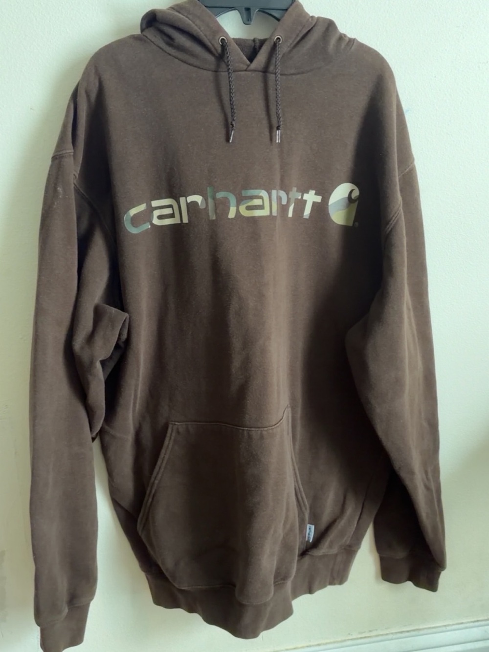 Carhartt Brown Pullover Hoodie with Logo